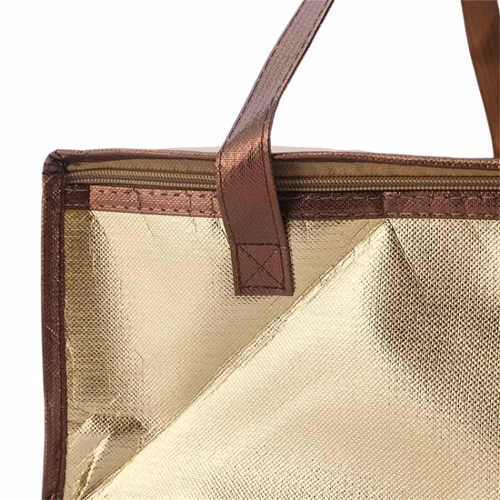 Customized Can Organiser Cooler Box Food Delivery Bag Non-Woven Picnic Lunch Tote Large Thermal Insulated Grocery Shopping Cooler Ice Bags