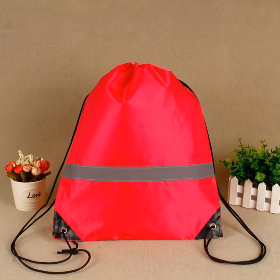 Colorful China Supplier Carry Eco Gift Bag Polyester Backpack Bag with Logo Eco Friendly Sport Drawstring Bag Shopping Bag